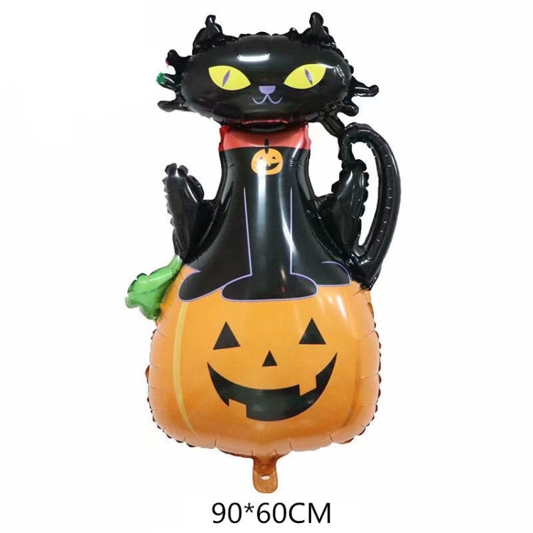 Halloween Aluminum Film Balloon Party Decoration,Style: Pumpkin Cat - Prop Decorations by PMC Jewellery | Online Shopping South Africa | PMC Jewellery