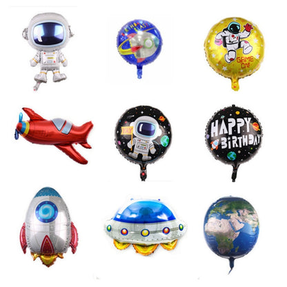 10 PCS Space Aluminum Film Balloon Children Decorate Birthday Party Decoration Balloons,Style: Retro Plane - Balloons by PMC Jewellery | Online Shopping South Africa | PMC Jewellery