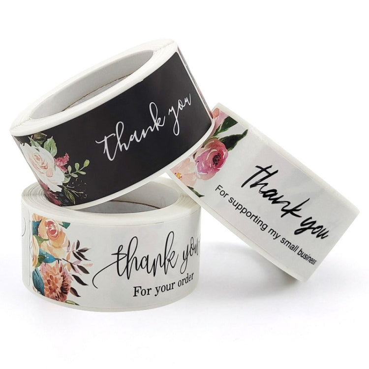 10 PCS Thank You Flower Sticker Gift Wrap Sealing Sticker, Size: 1x3 Inch(A-415) - Sticker & Tags by PMC TechLife | Online Shopping South Africa | PMC TechLife