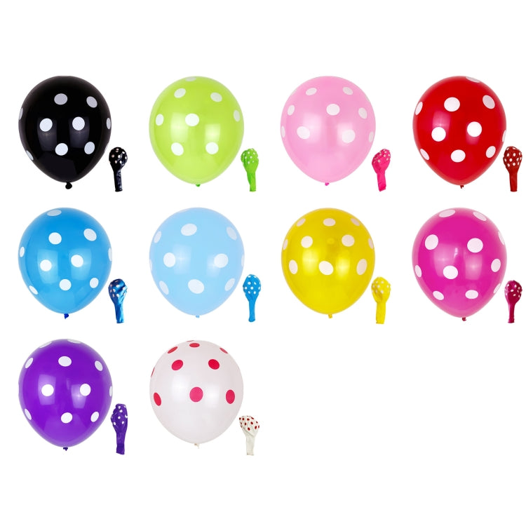 100 PCS FY-10280 12 Inch Dot Party Decorative Balloon Wedding Scene Arrangement Latex Balloon(Rose Red White Dot) - Balloons by PMC TechLife | Online Shopping South Africa | PMC TechLife
