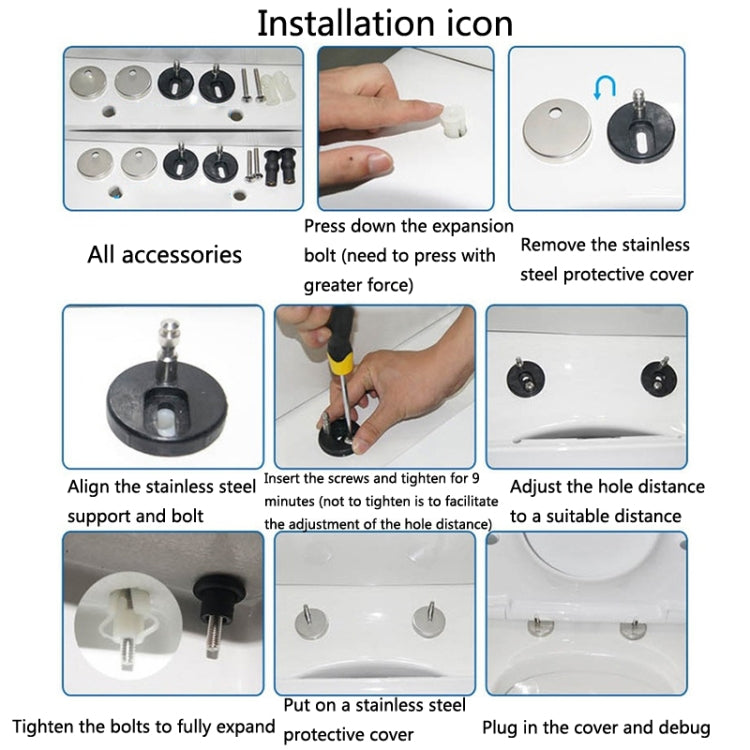 1 Pair 3903 Zinc Alloy Toilet Seat Hinge Installation Nut Quick Release Installation Screw(Toilet Cover Accessories) - Toilet Accessories by PMC TechLife | Online Shopping South Africa | PMC TechLife