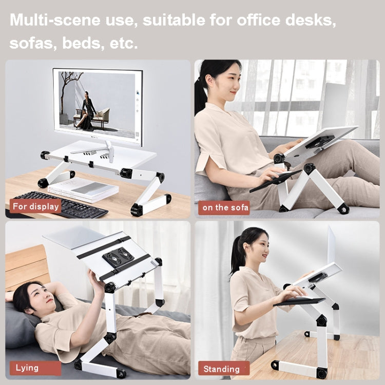 Oatsbasf Folding Computer Desk Laptop Stand Foldable Lifting Heightening Storage Portable Rack,Style: L01 Black - Laptop Stand by Oatsbasf | Online Shopping South Africa | PMC Jewellery