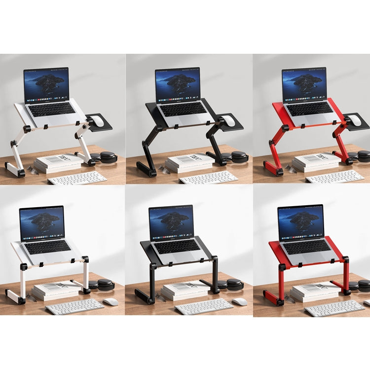 Oatsbasf Folding Computer Desk Laptop Stand Foldable Lifting Heightening Storage Portable Rack,Style: L02 White - free shipping - PMC TechLife - Order now!