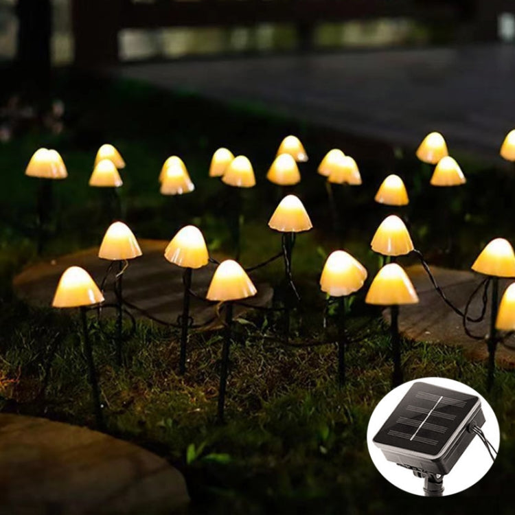 5m 20 LEDs Solar Mushroom Lawn Light Outdoor Waterproof Garden Villa Landscape Decorative String Lights(Warm White Light) - Holiday Lights by PMC TechLife | Online Shopping South Africa | PMC TechLife