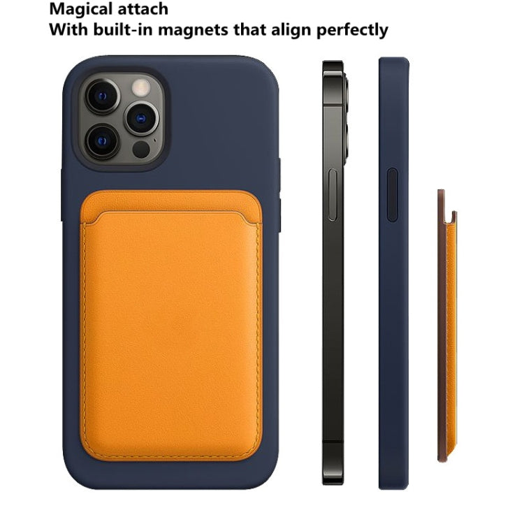 MagSafe Magnetic Leather Card Case Holster For iPhone (Indigo Sea BLue) - Card & Passport Bags by PMC TechLife | Online Shopping South Africa | PMC TechLife | Buy Now Pay Later Mobicred