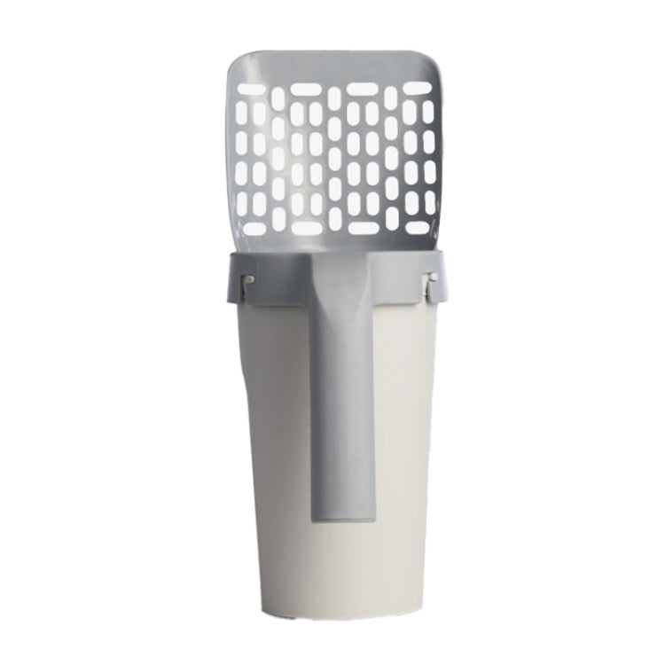 All-In-One Cat Litter Scoop Pet Toilet Picker Removable Portable Plastic Scoop(Gray White) - Pet Tools by PMC TechLife | Online Shopping South Africa | PMC TechLife
