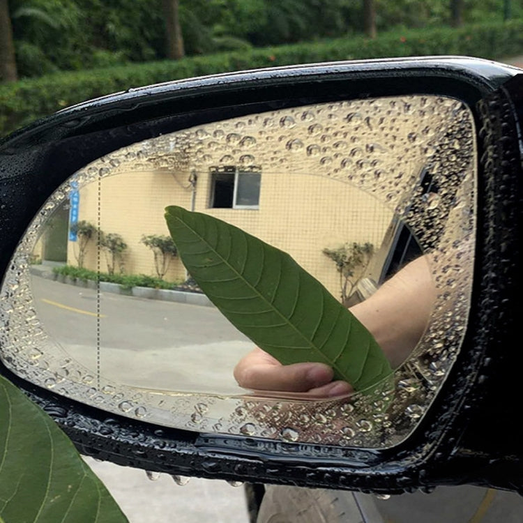 2pcs /Set Rainproof Anti-Fog And Anti-Reflective Film For Car Rearview Mirror Round 95mm(Transparent) - Auto Film by PMC Jewellery | Online Shopping South Africa | PMC Jewellery