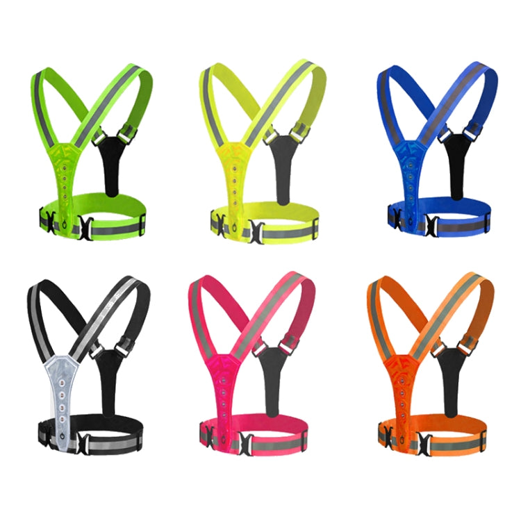 LED Reflective Vest High Stretch Outdoor Reflective Vest Traffic Safety Reflective Clothing(Orange) - Reflective Safety Clothing by PMC TechLife | Online Shopping South Africa | PMC TechLife | Buy Now Pay Later Mobicred