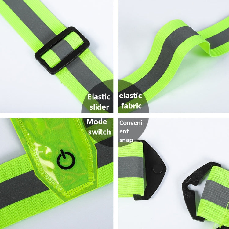 LED Reflective Vest High Stretch Outdoor Reflective Vest Traffic Safety Reflective Clothing(Orange) - Reflective Safety Clothing by PMC TechLife | Online Shopping South Africa | PMC TechLife | Buy Now Pay Later Mobicred