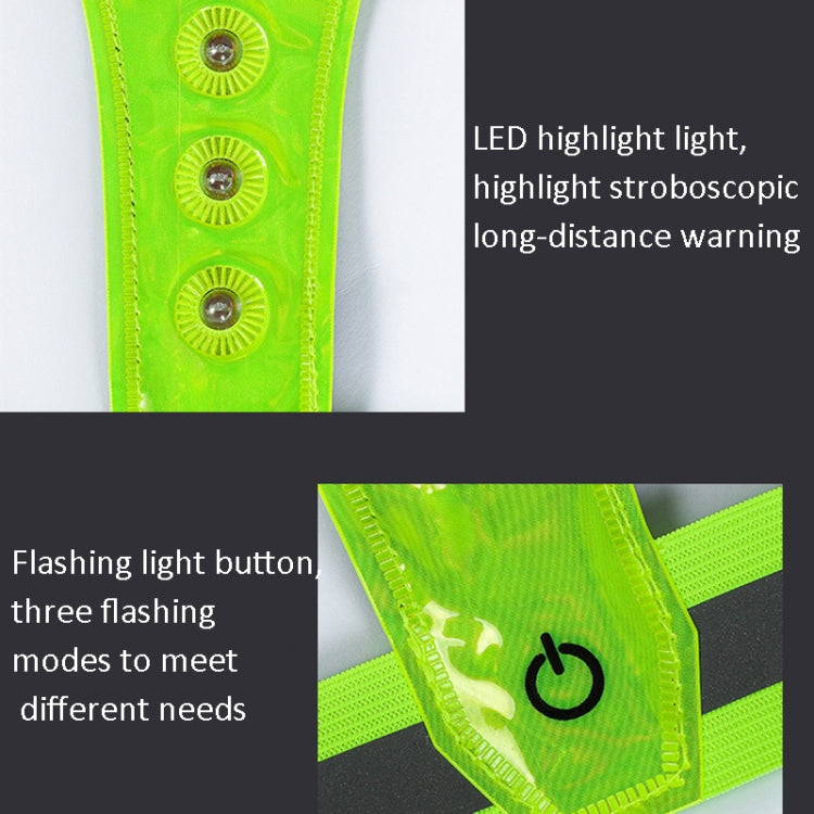 LED Reflective Vest High Stretch Outdoor Reflective Vest Traffic Safety Reflective Clothing(Orange) - Reflective Safety Clothing by PMC TechLife | Online Shopping South Africa | PMC TechLife | Buy Now Pay Later Mobicred