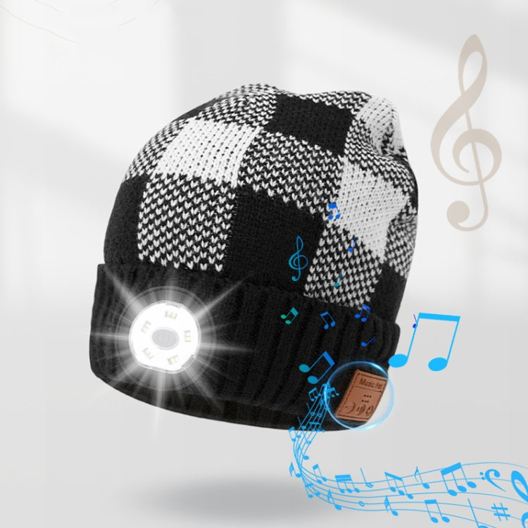 M3-BL Bluetooth LED Music Headset Hat Lady Warm Night Lighting Hat(Black Red) - Smart Hats by PMC TechLife | Online Shopping South Africa | PMC TechLife | Buy Now Pay Later Mobicred
