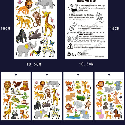 10 PCS Animal Bronzing Cartoon Tattoo Stickers Children Temporary Arm Stickers(WE-018) - Sticker by PMC Jewellery | Online Shopping South Africa | PMC Jewellery