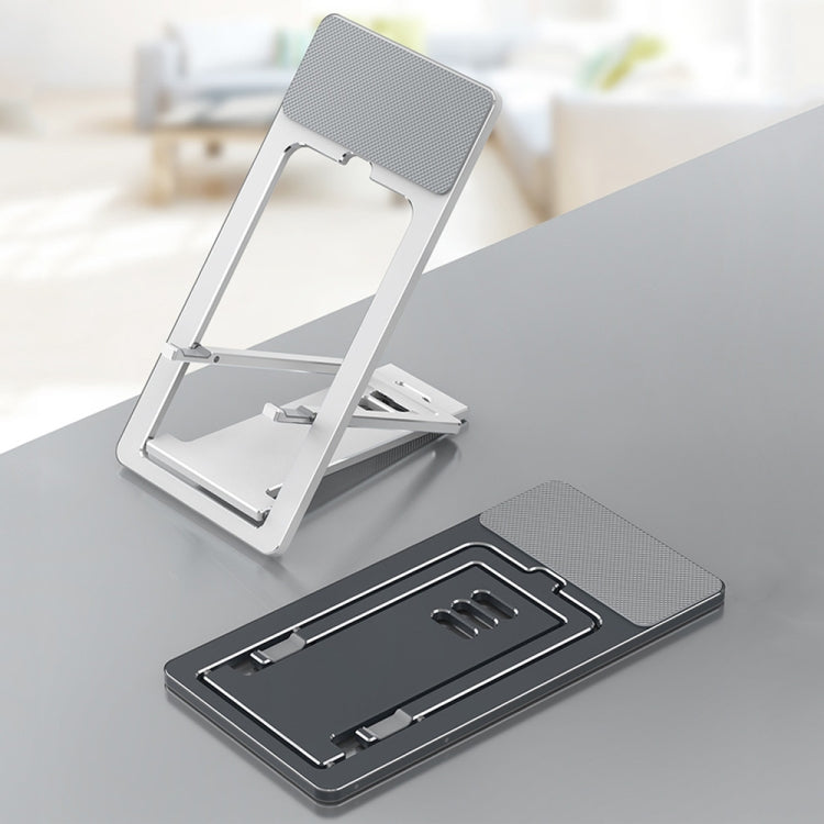 HZ10 Slim Portable Desktop Live Stand Multifunctional Folding Mobile Phone Holder(Silver) - Desktop Holder by PMC TechLife | Online Shopping South Africa | PMC TechLife