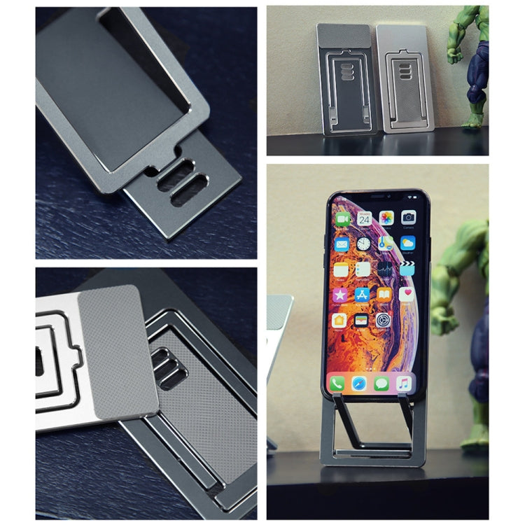 HZ10 Slim Portable Desktop Live Stand Multifunctional Folding Mobile Phone Holder(Silver) - Desktop Holder by PMC TechLife | Online Shopping South Africa | PMC TechLife
