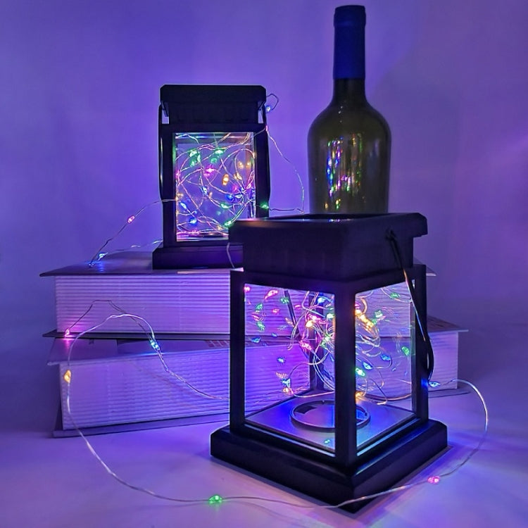 Solar LED Starry Wind Lantern Festival Decoration Retro Copper Wire String Light(Colorful) - With Solar Panel by PMC Jewellery | Online Shopping South Africa | PMC Jewellery