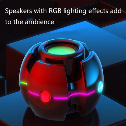 RGB Light Effect Gyro Shape Wireless Bluetooth Audio(Red) - Mini Speaker by PMC Jewellery | Online Shopping South Africa | PMC Jewellery