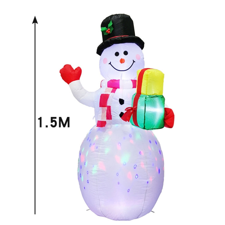 Santa Claus Christmas Tree Snowman Inflatable LED Luminous Christmas Ornaments, US Plug(QM0001-1.5M) - Ornaments by PMC Jewellery | Online Shopping South Africa | PMC Jewellery