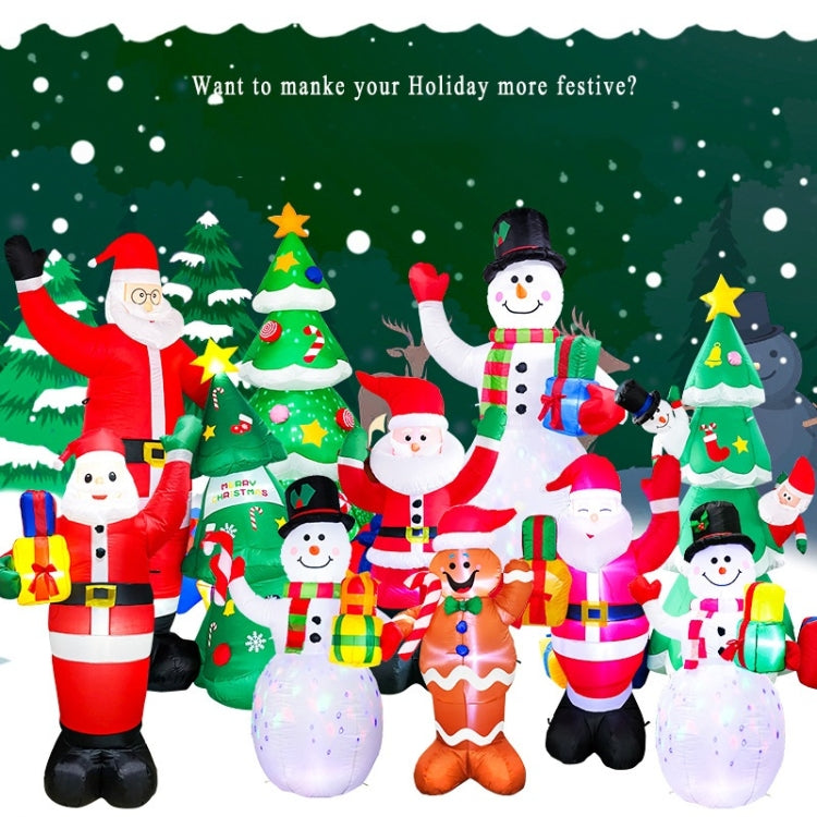 Santa Claus Christmas Tree Snowman Inflatable LED Luminous Christmas Ornaments, US Plug(QM0001-1.5M) - Ornaments by PMC TechLife | Online Shopping South Africa | PMC TechLife