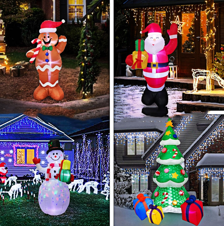 Santa Claus Christmas Tree Snowman Inflatable LED Luminous Christmas Ornaments, US Plug(QM0001-1.5M) - Ornaments by PMC Jewellery | Online Shopping South Africa | PMC Jewellery