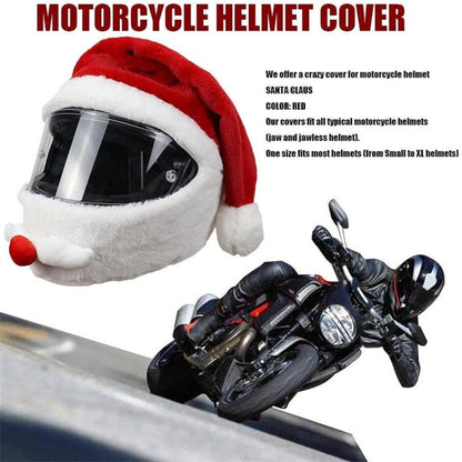 Motorcycle Helmet Christmas Hat Outdoor Crazy Funny Santa Helmet Cover - Wearable Decoration by PMC Jewellery | Online Shopping South Africa | PMC Jewellery