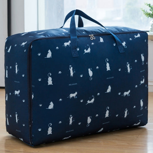 Oxford Cloth Quilt Moisture-Proof & Waterproof Storage Bag Zipper Portable Moving Luggage Bag, Specification: 58x38x22cm(Tibetan Cat) - Storage Bags by PMC Jewellery | Online Shopping South Africa | PMC Jewellery
