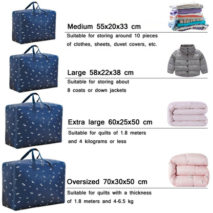 Oxford Cloth Quilt Moisture-Proof & Waterproof Storage Bag Zipper Portable Moving Luggage Bag, Specification: 60x50x25cm(Tibetan Rocket) - Storage Bags by PMC Jewellery | Online Shopping South Africa | PMC Jewellery