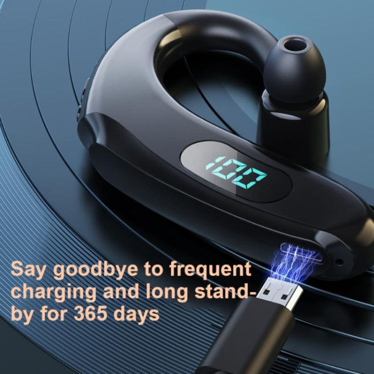 Q20 Bluetooth 5.2 Business Digital Display Sports Earhook Stereo Earphone(Yellow) - Bluetooth Earphone by PMC TechLife | Online Shopping South Africa | PMC TechLife
