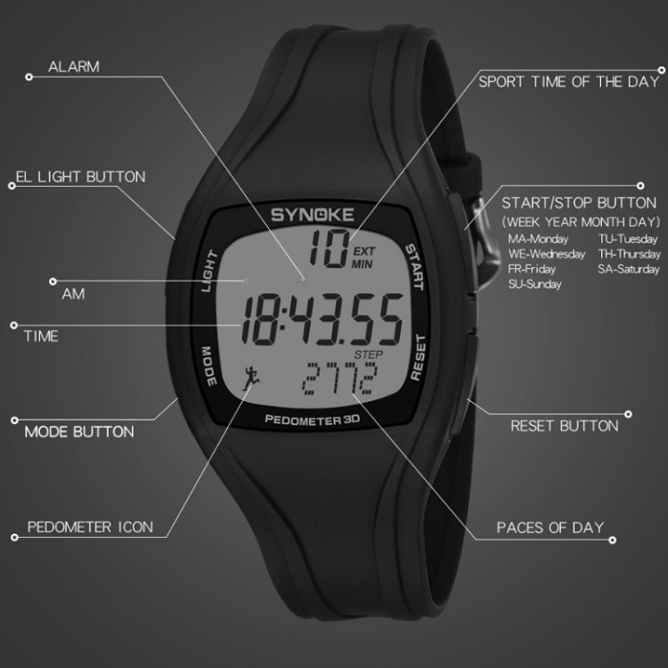 SYNOKE 9105 Multifunctional Sports Time Record Waterproof