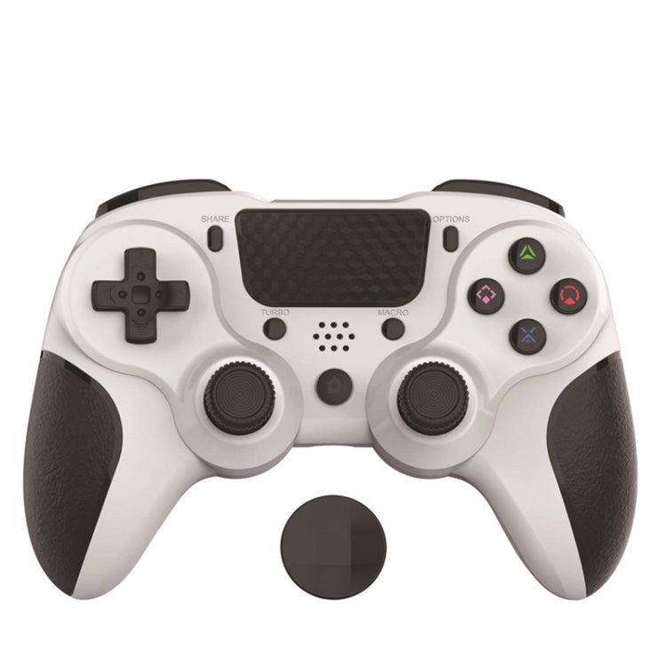 MB-P913 PC Six-Axis Somatosensory Back Key Programming Dual Vibration Bluetooth Gamepad For PS4 Pro(Black White) - Gamepads by PMC Jewellery | Online Shopping South Africa | PMC Jewellery