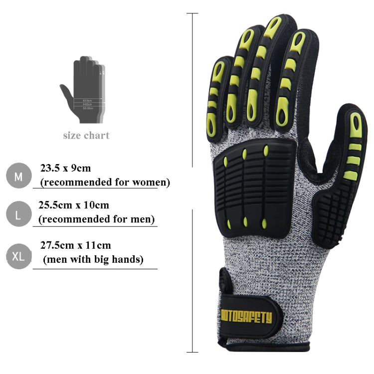 ROTOSAFETY RZT-HFZ20 Shock-Proof Anti-Smashing Anti-Cutting Anti-Collision Gloves TPR Mechanical Maintenance Fire Rescue Miners Mining Anti-Stab Gloves, Size: L - Workplace Safety Supplies by PMC Jewellery | Online Shopping South Africa | PMC Jewellery