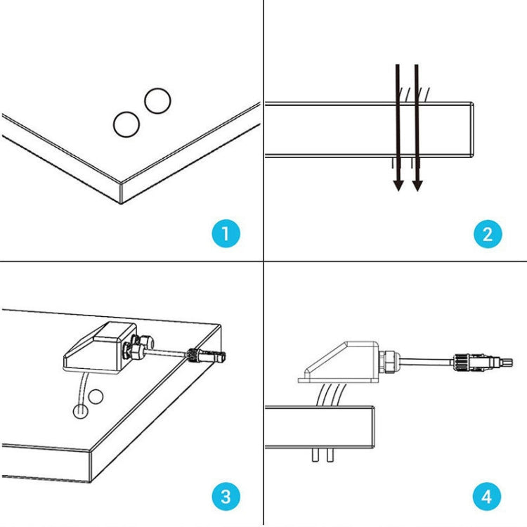 Solar Photovoltaic Plastic Bracket ABS Photovoltaic Car Roof Waterproof Junction Box(Black) - Others by PMC TechLife | Online Shopping South Africa | PMC TechLife