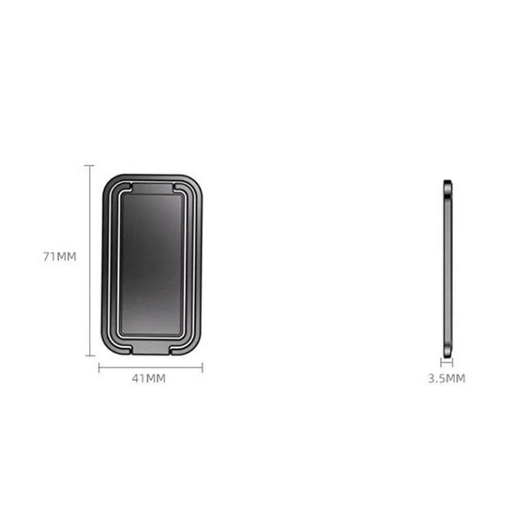 Square Folding Metal Holder Rotating Back Stick Desktop Phone Ring Holder(Space Silver) - Ring Holder by PMC TechLife | Online Shopping South Africa | PMC TechLife