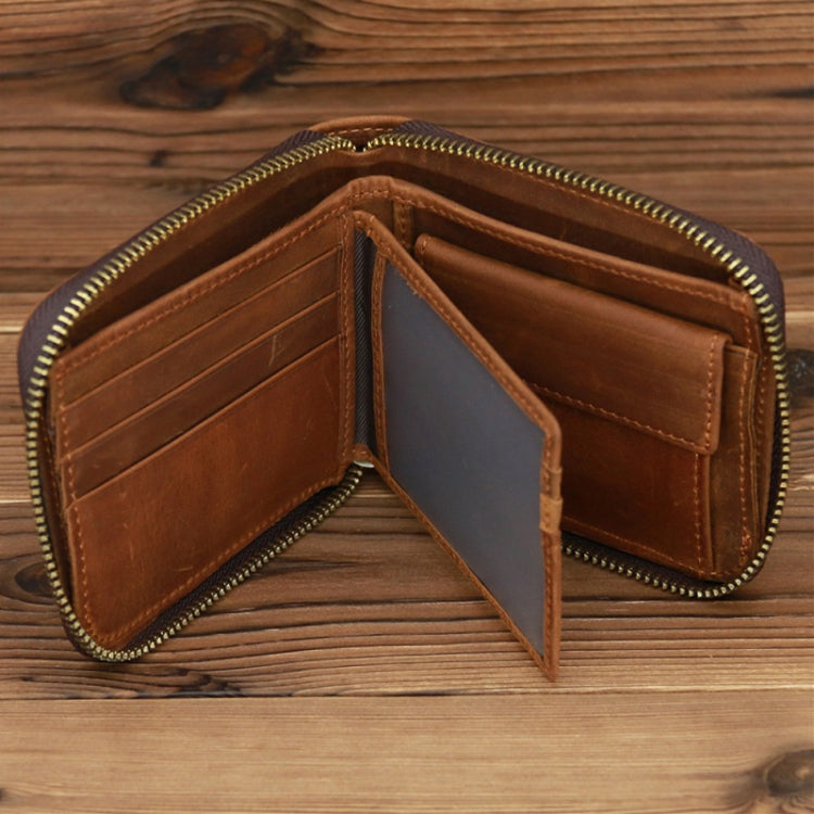 9039 RFID Antimagnetic Leather Zipper Wallet(Horizontal 3) - free shipping - PMC TechLife - Order now!