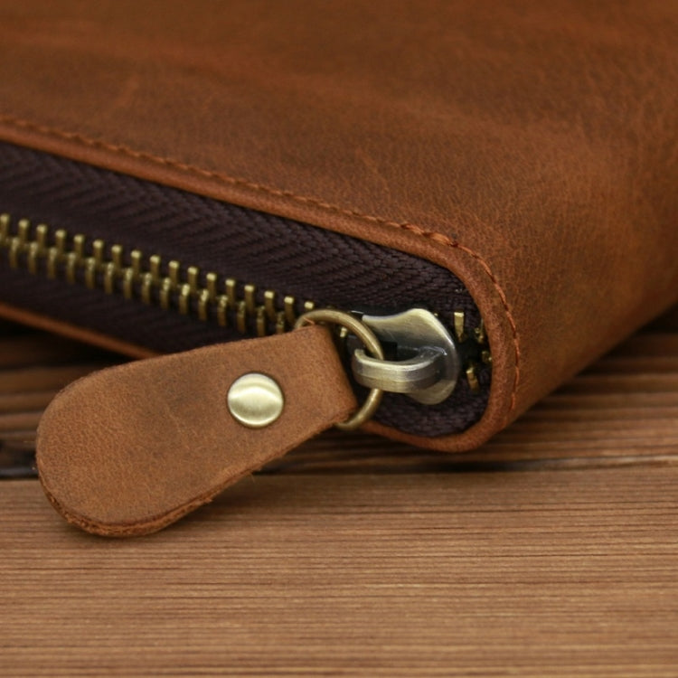9039 RFID Antimagnetic Leather Zipper Wallet(Horizontal 3) - free shipping - PMC TechLife - Order now!