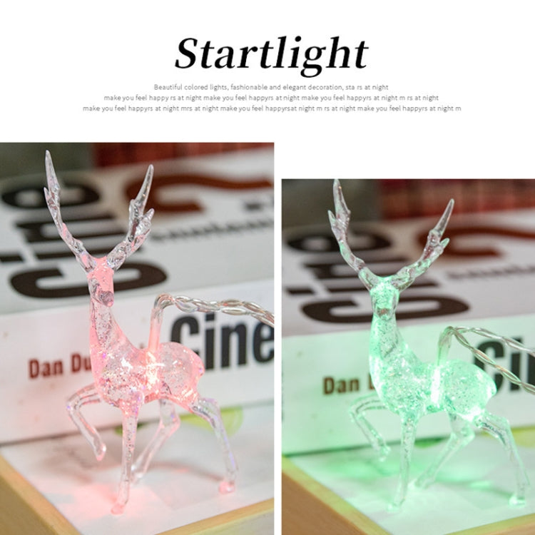 Christmas Elk String Lights Holiday Decoration, Spec: 6m 40 LEDs Battery Box(Colorful Light) - Decoration Lamps by PMC Jewellery | Online Shopping South Africa | PMC Jewellery