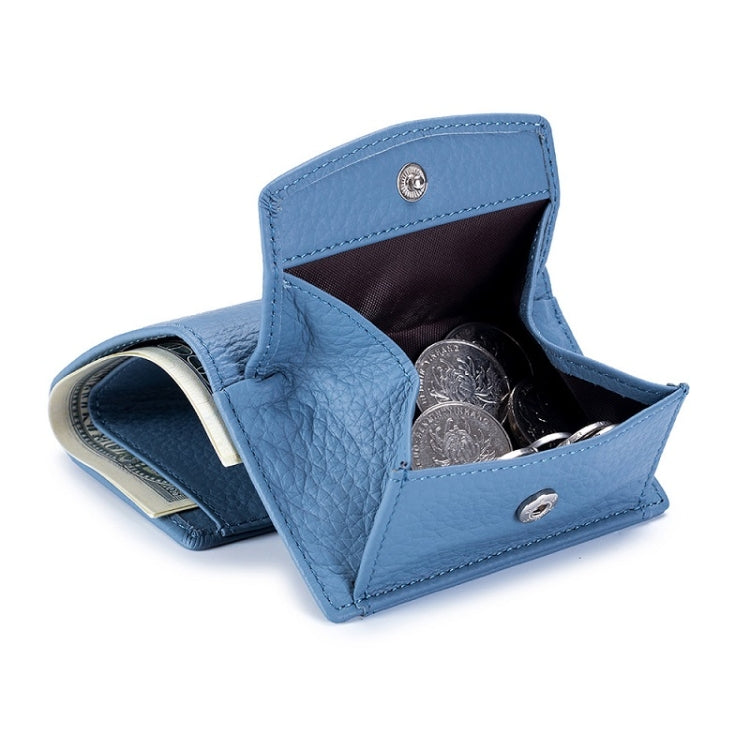 CL-2753 Leather RFID Short Coin Purse Wallet(Wine Red) - free shipping - PMC TechLife - Order now!