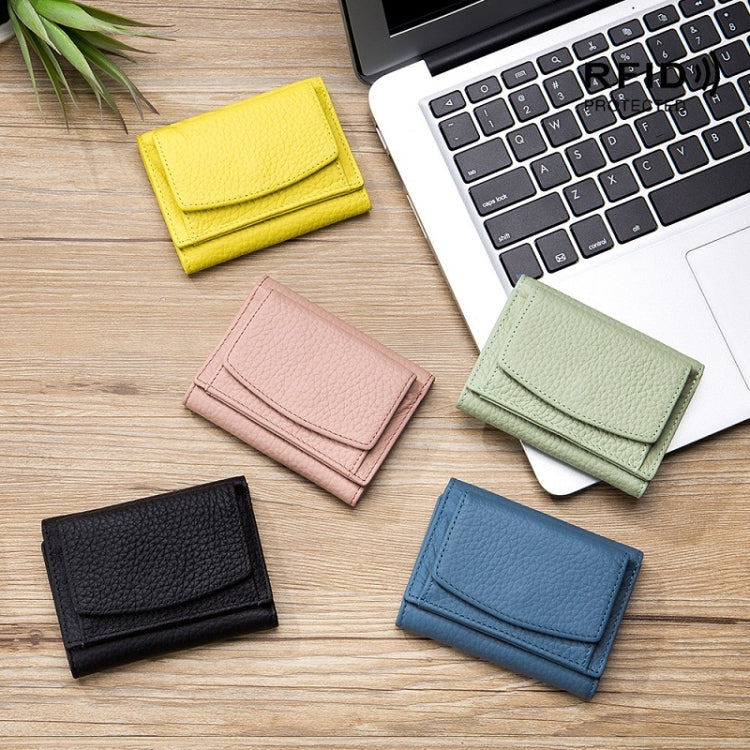 CL-2753 Leather RFID Short Coin Purse Wallet(Light Pink) - free shipping - PMC TechLife - Order now!