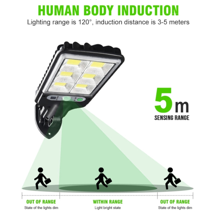 Solar Street Light LED Human Body Induction Garden Light, Spec: 616B-72 COB With Remote Control - LED Street Light by PMC Jewellery | Online Shopping South Africa | PMC Jewellery