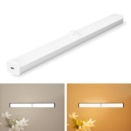 LED Human Body Induction Lamp Long Strip Charging Cabinet Lamp Strip, Size: 15cm(Silver and White Light) - Sensor LED Lights by PMC Jewellery | Online Shopping South Africa | PMC Jewellery