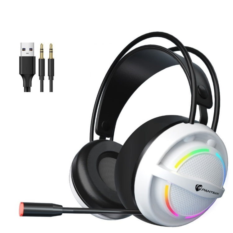 PANTSAN PSH-100 USB Wired Gaming Earphone Headset with Microphone, Colour: 3.5mm White - free shipping - PMC TechLife - Order now!