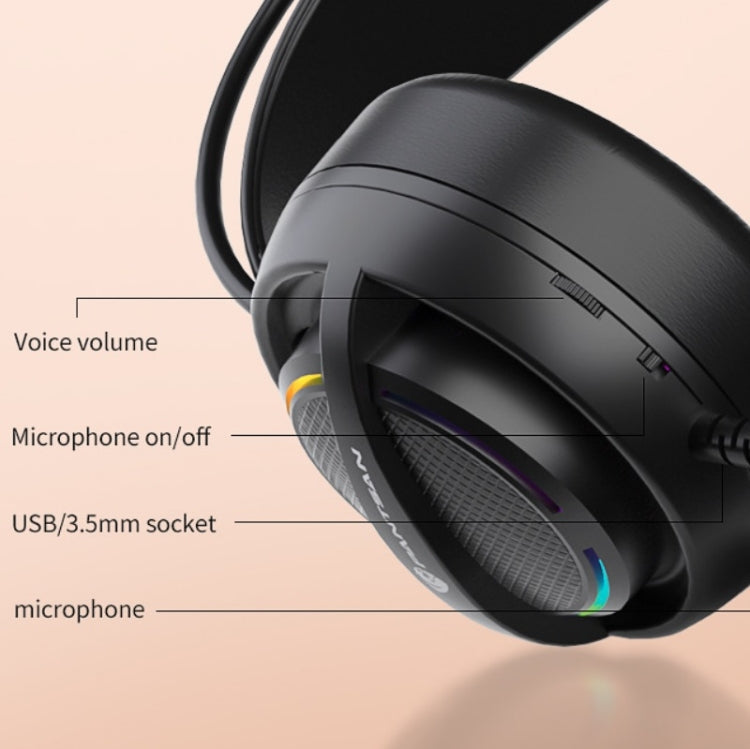 PANTSAN PSH-100 USB Wired Gaming Earphone Headset with Microphone, Colour: 7.1 USB Black - free shipping - PMC TechLife - Order now!
