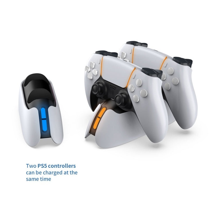 DOBE TP5-05103 Contact-Type Gamepad Charging Base With Indicator Light For PS5(White) - free shipping - PMC TechLife - Order now!