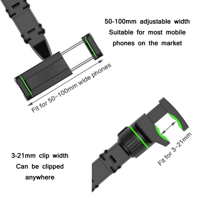 Multifunctional Vehicle-mounted Video Shooting Rearview Mirror Bracket(Green) - Car Holders by PMC TechLife | Online Shopping South Africa | PMC TechLife