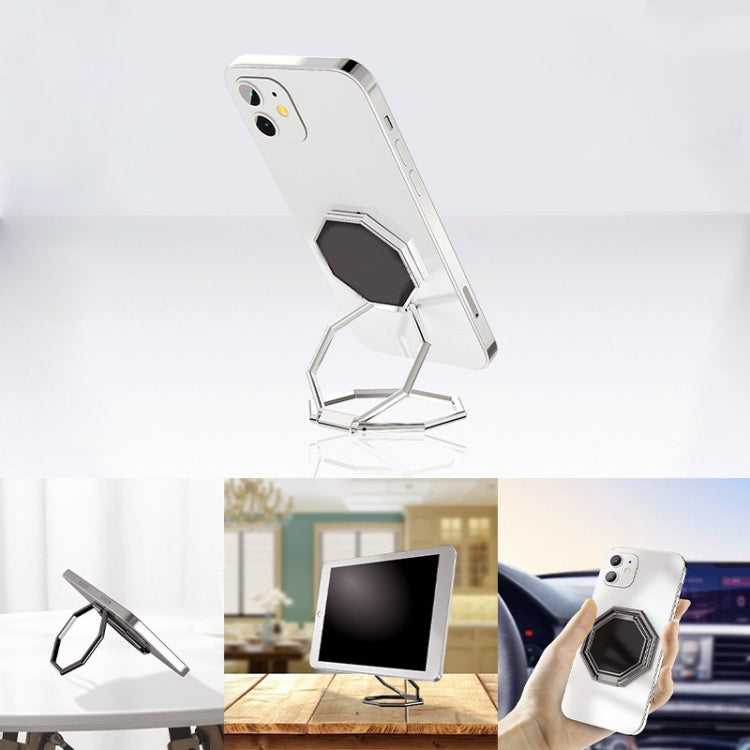 Metal Sticky Mobile Phone Ring Holder Desktop Stand(Silver) - Ring Holder by PMC TechLife | Online Shopping South Africa | PMC TechLife
