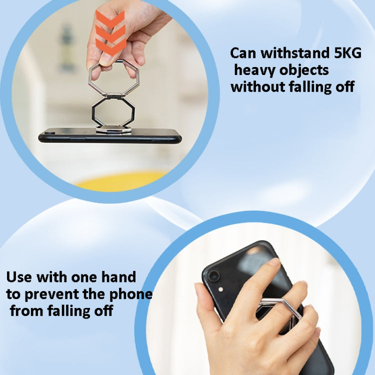 Metal Sticky Mobile Phone Ring Holder Desktop Stand(Silver) - Ring Holder by PMC TechLife | Online Shopping South Africa | PMC TechLife
