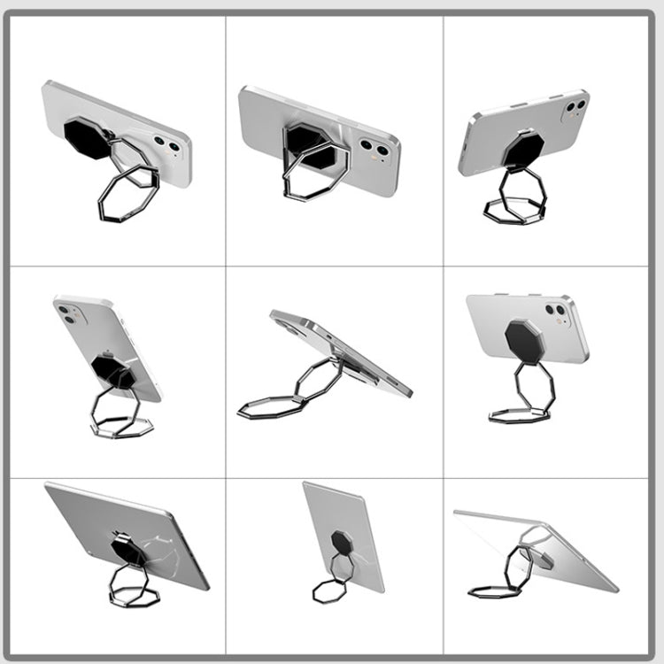 Metal Sticky Mobile Phone Ring Holder Desktop Stand(Silver) - Ring Holder by PMC TechLife | Online Shopping South Africa | PMC TechLife