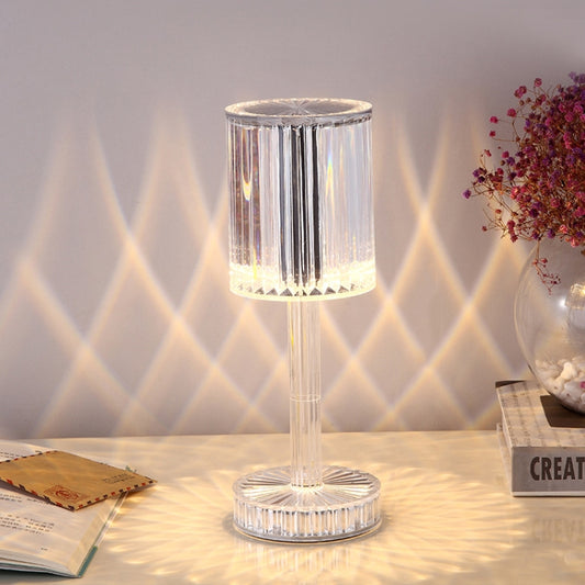 USB Charging Touch Diamond Crystal Table Lamp, Specification: USB Charging(Tri-tone Light)(Transparent) -  by PMC Jewellery | Online Shopping South Africa | PMC Jewellery