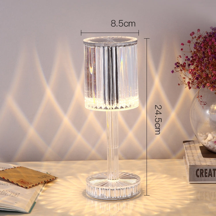 USB Charging Touch Diamond Crystal Table Lamp, Specification: USB Charging(Tri-tone Light)(Transparent) -  by PMC Jewellery | Online Shopping South Africa | PMC Jewellery