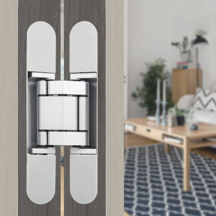 Three-Dimensional Adjustable Cross Hinge Folding Door Concealed Hinge, Specification: No. 5 Sand Silver 120kg - Furniture Accessories by PMC TechLife | Online Shopping South Africa | PMC TechLife