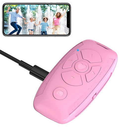 S86 Car Key Shape Multifunctional Bluetooth Selfie Video Remote Control(Pink) - Phone Remote Control by PMC Jewellery | Online Shopping South Africa | PMC Jewellery